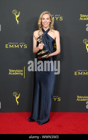 Los Angeles, Ca. 15 Sep, 2019. Olivia Scott-Webb, 2019 Creative Arts Emmy Awards Tag 2 Drücken Sie Zimmer, die in den Microsoft Theater in Los Angeles, Kalifornien am 15. September 2019. Credit: Faye Sadou/Medien Punch/Alamy leben Nachrichten Stockfoto