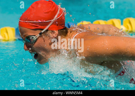 Ermittelten Schwimmer Stockfoto