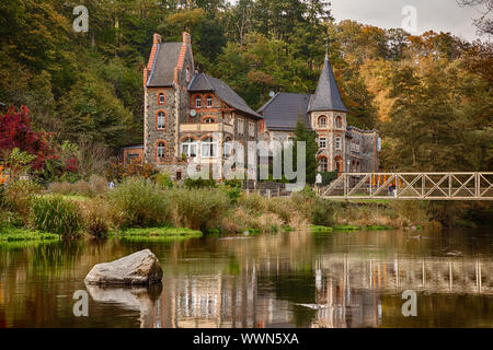 Treseburg im Harz auf dem Bode Stockfoto