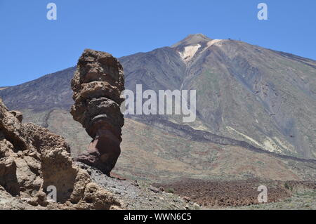 Roque Cinchado und Pico del Teide, Teneriffa Stockfoto