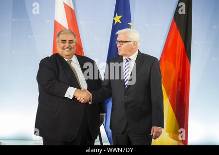 Aussenminister Steinmeier trifft seinen Bahrain Kollegen in Berlin. Stockfoto