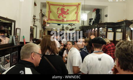 Baskische Musiker in Edinburg während Festival Stockfoto