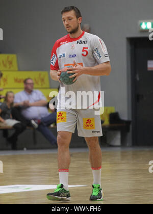 Andreas Rojewski (SC Magdeburg) DHB-Pokal 2014/15 2.Runde Eintracht Hildesheim - SC Magdeburg Stockfoto