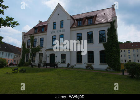 Alte Schule in Krakow am See, Mecklenburg-Vorpommern Stockfoto