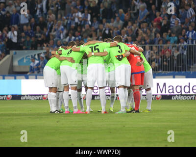 3. Liga Saison 2015/2016 Punktspiel 1. FC Magdeburg - Chemnitzer FC Stockfoto