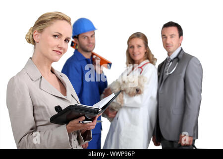 Menschen aus verschiedenen Beschäftigung Hintergründe Stockfoto