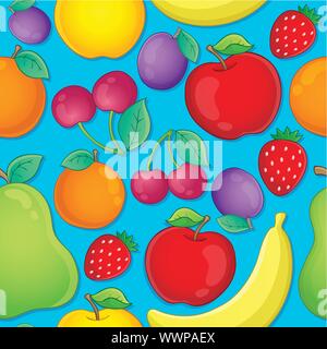 Nahtlose Hintergrund Obst Thema 2 Stock Vektor