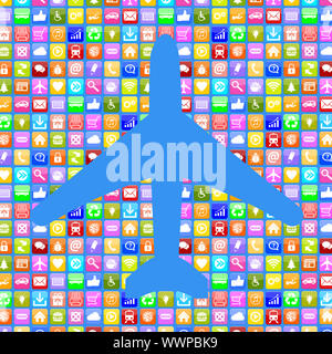 Anwendung Apps App Flugzeug Reisen und Urlaub online buchen im Internet Stockfoto