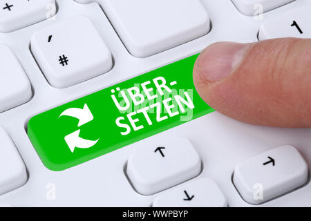 Übersetzen Übersetzung Sprache Übersetzer im Internet Stockfoto