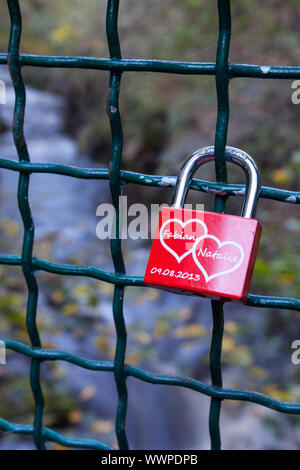 Beweis der Liebe Schloss der Liebe Stockfoto