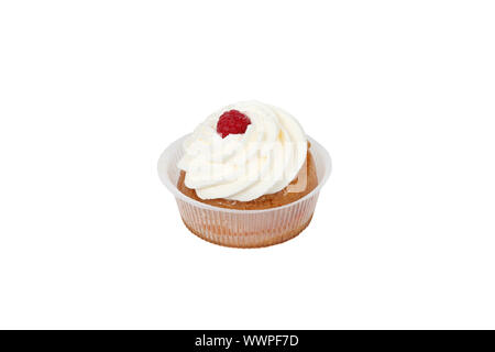 Französische Baba Au Rhum isoliert auf weißem Hintergrund Stockfoto