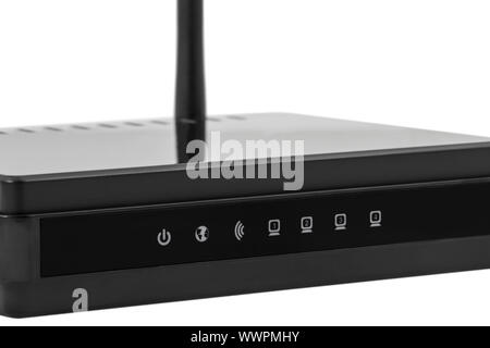 Elektronische Sammlung - schwarz drahtlose Internet Netzwerk WLAN-router Stockfoto