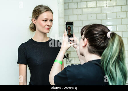 Backstage Fashion Scout - SS 19 Tag 3, am 15. September 2019, London, UK Stockfoto