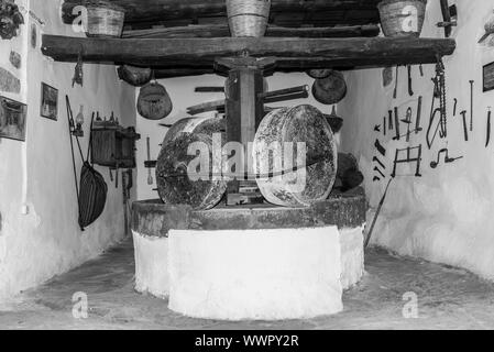 Ölmühle im Kloster Odigidria im Süden von Kreta Stockfoto