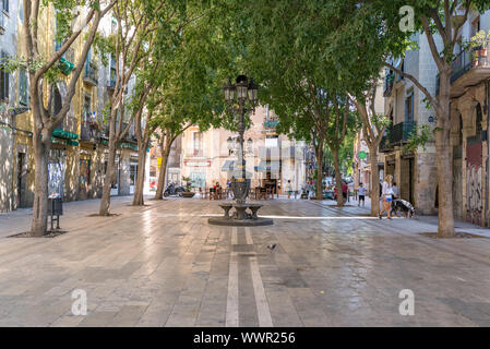 Die Plaça de Sant Agustí Vell ist benannt nach dem ehemaligen Kloster des Heiligen Augustinus Stockfoto