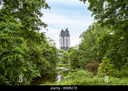 Die berühmten städtischen Park Planten un Blomen" im Herzen Hamburgs. Stockfoto