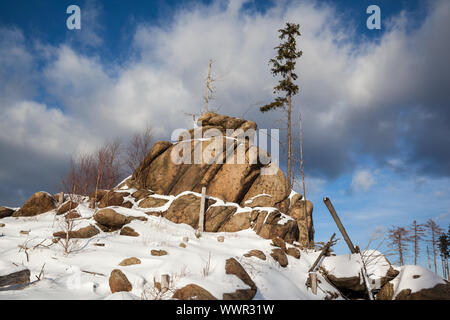 Hohnekamm Nationalpark Harz im Winter Stockfoto