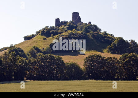 Burg Desenberg auf dem Desenberg Warburg, Ostwestfalen, NRW, Deutschland ruinieren Stockfoto