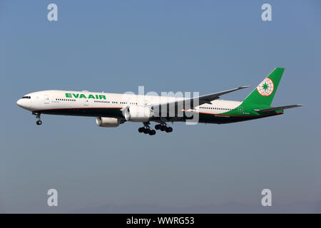 EVA Air Boeing 777-300ER Flugzeug Stockfoto