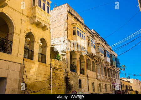 Häuser in Sliema, Malta Stockfoto