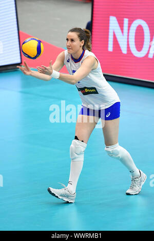 Kanagawa, Japan. Credit: MATSUO. 16 Sep, 2019. Tatiana Romanova (RUS) Volleyball: 2019 FIVB Volleyball der Frauen-WM erste Runde zwischen China 3-0 Russland an der Yokohama Arena in Kanagawa, Japan. Credit: MATSUO. K/LBA SPORT/Alamy leben Nachrichten Stockfoto