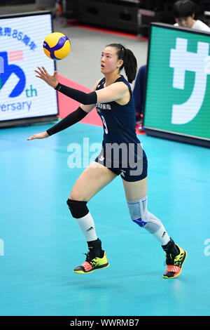 Kanagawa, Japan. Credit: MATSUO. 16 Sep, 2019. Zhang Changning (CHN) Volleyball: 2019 FIVB Volleyball der Frauen-WM erste Runde zwischen China 3-0 Russland an der Yokohama Arena in Kanagawa, Japan. Credit: MATSUO. K/LBA SPORT/Alamy leben Nachrichten Stockfoto