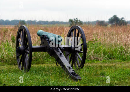 Ein bürgerkrieg Canon auf der Gettysburg National Military Park, Gettysburg, Pa Stockfoto