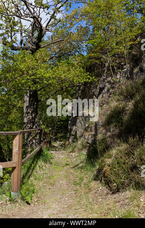 Weitwanderweg Selketal-Stieg Harz Stockfoto