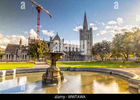 Eindruck von der St. Patrick's Cathedral in Dublin, Irland Stockfoto