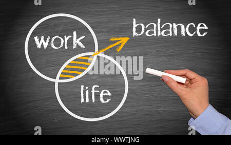 Work Life Balance-Business Konzept Stockfoto