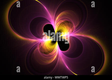 Fractal Image: Nacht Schmetterling. Stockfoto