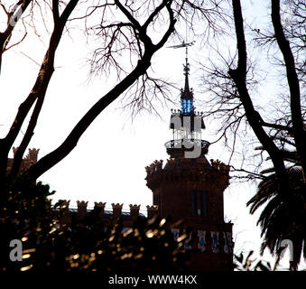 Barcelona Ciudadela drei Drachenburg von Domenech Architekt i. Montaner Stockfoto