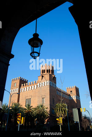 Barcelona Ciudadela drei Drachenburg von Domenech Architekt i. Montaner Stockfoto