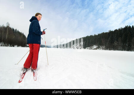 Cross Country Ski Stockfoto