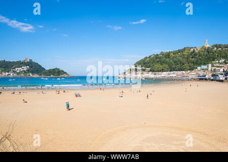 San Sebastian, der berühmte Badeort im Norden von Spanien Stockfoto