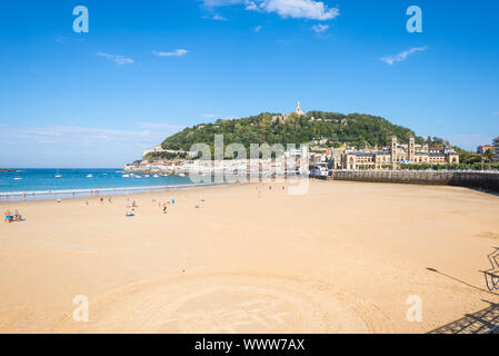 San Sebastian, der berühmte Badeort im Norden von Spanien Stockfoto