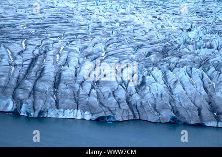 Rauen Gletscher der Arktis. Live Gletscher Stockfoto