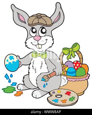 Ostern Hase Künstler Stock Vektor