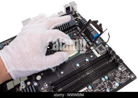 Elektronische Sammlung - Installation des Prozessors Stockfoto