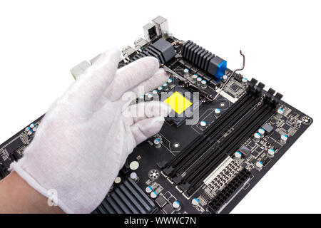 Elektronische Sammlung - Installation des Prozessors Stockfoto