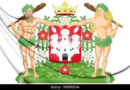 Wappen von Antwerpen. 3D Illustration. Stockfoto