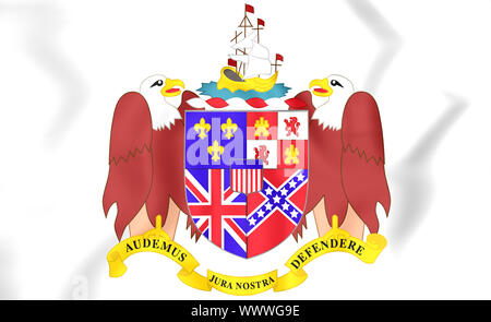 Alabama Wappen, USA. 3D Illustration. Stockfoto