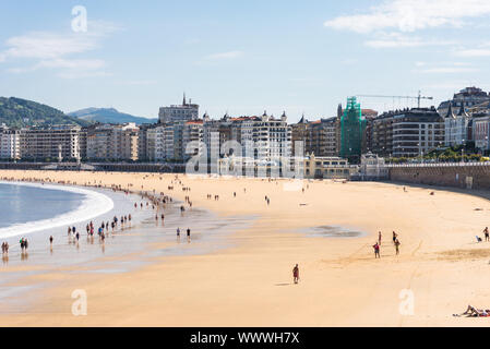 San Sebastian, der berühmte Badeort im Norden von Spanien Stockfoto