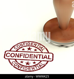 Vertraulichen Stempel zeigt Private Briefe oder Dokumente Stockfoto