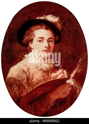 Jean-Honoré Fragonard, (1732-1806), Self Portrait, Malerei, 1760-1770 Stockfoto