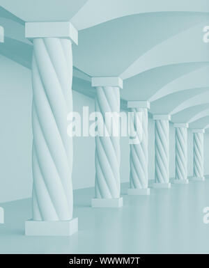 3D-Darstellung der Spalten Halle oder Architektur Hintergrund Stockfoto