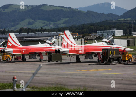 Patrouille Suisse, der Kunstflugstaffel der Schweizer Luftwaffe Stockfoto