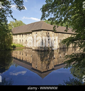 Wasserburg Haus Graven, Langenfeld, Rheinland, Nordrhein-Westfalen, Deutschland, Europa Stockfoto