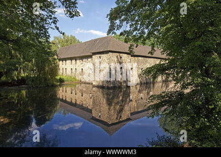 Wasserburg Haus Graven, Langenfeld, Rheinland, Nordrhein-Westfalen, Deutschland, Europa Stockfoto