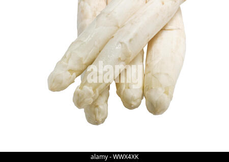 Schöne weiße jumbo Spargel aus der Nähe schießen Stockfoto